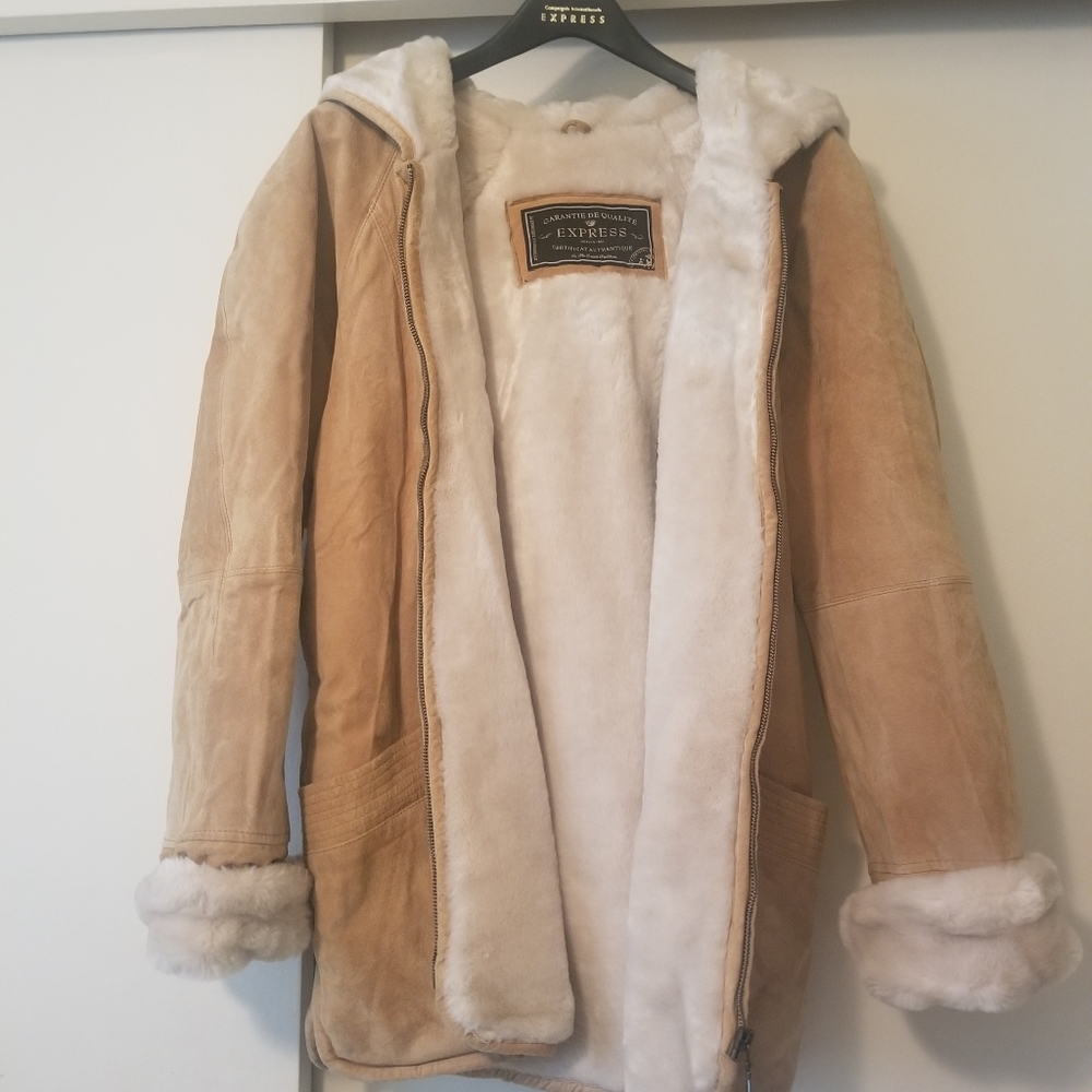 Express Suede Leather winter coat.